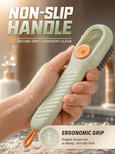 1pc Creative Shoe Brush, Multi-Functional Specialized Brush With Soft Bristles, Non-Damaging Shoe Cleaning Tool, Household Laundry Brush, Liquid Shoe Brush, No Electricity Required, Perfect For Bathroom, Kitchen, Laundry Room Cleaning