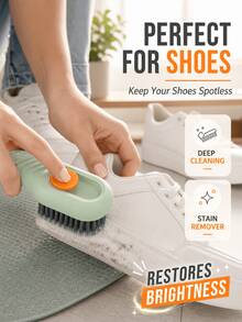 1pc Creative Shoe Brush, Multi-Functional Special Brush, Soft Bristle Shoe Cleaning Tool, Household Laundry Brush, Liquid Shoe Brush, No Electricity Required, Perfect For Bathroom, Kitchen, Laundry Room Cleaning - View 2