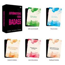 55pcs Positive Affirmation Cards, Self-Love Healing & Motivational Cards, Suitable For Daily Life & Work, Containing 5 Themed Cards, Perfect Gift For Holidays/Valentine's Day - View 3