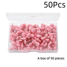 50/100/150/200入 粉色與紅色心形圖釘，鐵製，適用於居家、學校與辦公室裝飾，附盒裝 - 多色 - 查看 21