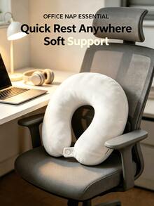 2pcs Solid Color U-Shaped Travel Neck Pillow, Portable Rest Accessory, Suitable For Airplane, Train, Car Travel, Office Work And Long-Distance Outdoor Trips, Ideal For Daily Commute, Halloween, Travel And Holiday Outings (2/1pc) - Multicolor - View 5