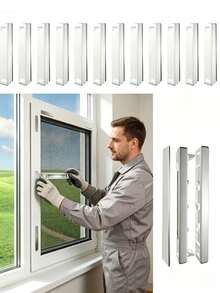 Magnetic Window Screen, Adjustable DIY Window, Innovative Magnetic Fasteners, Fine Fiberglass Mesh, Window Screen Magnets, Home Window Mosquito Screen - Multicolor 2 - View 1