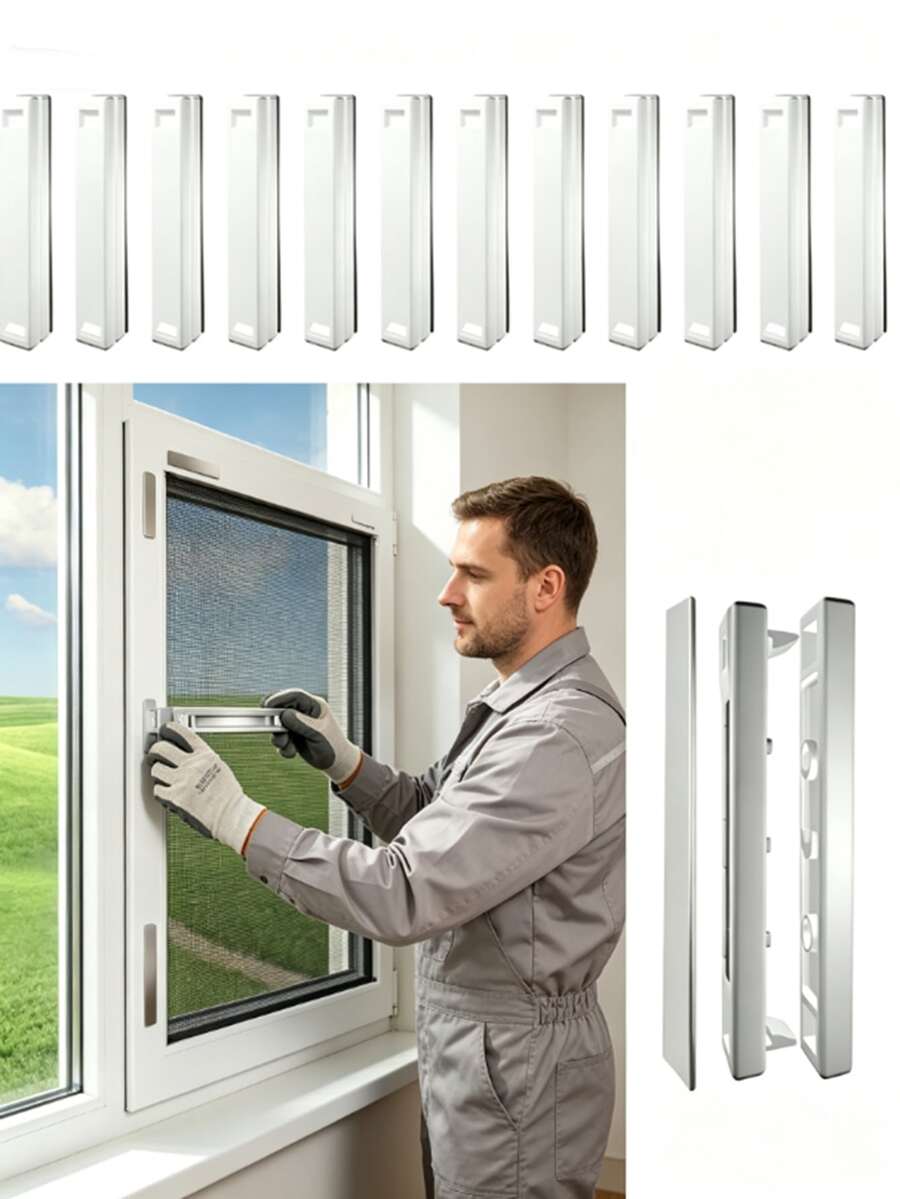 Magnetic Window Screen, Adjustable DIY Window, Innovative Magnetic Fasteners, Fine Fiberglass Mesh, Window Screen Magnets, Home Window Mosquito Screen - Multicolor 2 - View 1