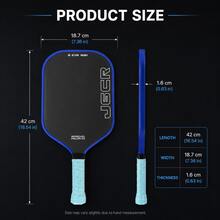 Unisex Pickleball Paddle, Carbon Fiber Honeycomb Core, 16mm Thick, Comfortable Grip, Lightweight, USAP Certified, Includes Paddle Cover - Blue - View 4