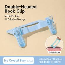1PC Portable Creative Double-Headed Book Clip, Portable Foldable Reading Stand, Cross-Border Book Fixing Reading Clip, Suitable For Students' Storage And Reading, Office Workers' And Classification Storage, Suitable As A Gift. - Sets - View 3