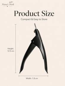 1PC U-Shaped Nail Tip Cutter, Adjustable Stainless Steel Acrylic Nail Clipper With Ergonomic Handle, 3 Colors Available, Black, Pink, Silver Pink, Manicure Nail Supplies - Multicolor - View 7