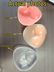 Clear Silicone Push Up Chest Inserts, Heart Shaped Thick Bust Liner, Daily Bra Camisole Removable Pads.Bikini Swimsuit, Triangle Bathing Suit, Beach Swimwear Replacement Padding - Multicolor - View 8