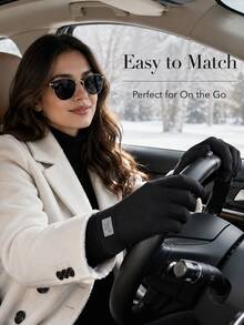 Winter Fleece Touchscreen Gloves, Unisex, Windproof, Waterproof, Warm, Non-Slip Grip, Suitable For Driving, Cycling, Commuting And Outdoor Activities - Multicolor - View 2