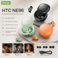 HTC NE96 In-Ear Wireless Sleep Earbuds, High-Quality Bluetooth Earphones, Upgraded Soft Ear Tips, Elegant And Textured Charging Case, Compact And Portable. Flat Ear Tips For Comfortable Fit, Side-Sleeper Friendly Comfortable In-Ear Earbuds, Compatible With IOS And Android Systems, Mint Green And Vibrant Orange - View 1