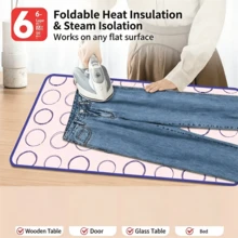 1pc Foldable Ironing Pad, Heat-Resistant Protective Cloth, Suitable For Ironing Clothes On Bed, Desk, Table And Travel Surfaces, Portable Ironing Board Alternative, Multiple Colors And Sizes Available, Suitable For Dorm, Apartment, Home And Back To School - Multicolor - View 11