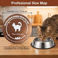 Copper Pet Water Purifier, Three-Point Support Design, 99.9% Pure Copper Water Purifier, Suitable For Various Pets Like Dogs, Cats, Cows, Chickens, Reusable, Physical Water Purification, Easy-To-Use Pet Water Purifier, Cat Pattern - 1 - View 5