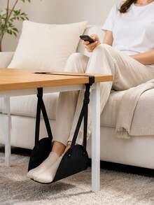 1pc Portable Adjustable Airplane Foot Rest Hanger, Soft Polyester Comfort Travel Foot Pedal Pad, Compact Space Saving Leg Support, Multi-Use For Airplane Train Office Long Trip Relax - Multicolor - View 4