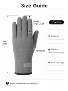 Winter Fleece Touchscreen Gloves, Unisex, Windproof, Waterproof, Warm, Non-Slip Grip, Suitable For Driving, Cycling, Commuting And Outdoor Activities - Multicolor - View 9