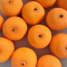1pc Handmade Crunchy Orange Ball, Malleable Non-Rebound Muscle-Relaxing Creative Round Fruit Squishy Toy, Back To School/Crunchy Squish/Crunchy Squishy Toy - Multicolor - View 7