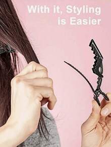 2/5/10 Buah Jepit Rambut Buaya Plastik Warna Pink Anti Selip untuk Memotong Rambut, Menata Rambut di Salon, Mewarnai Rambut, dan Memperbaiki Rambut Sehari-hari - MultiWarna - View 4