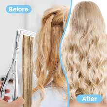 Tape In Pliers Tape In Extension Tool Kit, Tape Remover Scraper Tool,Hair Clips With Hair Extension Tapes, Flat Surface Sealing Hair Extension Plier Hair Extensions Styling Tools(Silver), Halloween - View 5