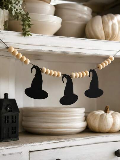 1 buah Garland Topi Penyihir Halloween Gaya Gotik, Garland Gantung Topi Penyihir Hitam, Dekorasi Gantung Rak Perapian Topi Penyihir Menyeramkan, Banner Perapian Halloween, Dekorasi Latar Belakang Pesta Trick or Treat, Ornamen Gantung Dinding Pintu Masuk Rumah Hantu, Rangkaian Banner Topi Hitam, Dekorasi Rumah Musim , Perlengkapan Pesta Penyihir, Garland Halloween, Banner Halloween, Dekorasi Latar Belakang Foto