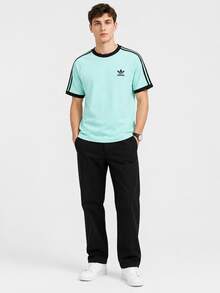 adidas originals adicolor 系列 Logo標誌條紋圓領套頭短袖T卹 - 藍色 - 查看 8