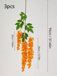 1/3件 71英吋人造紫藤花串，人造植物，附綠葉仿真懸掛花藤，適合婚禮、週年慶祝、桌旗、中心裝飾、拱門背景、新娘派對、生日派對、居家房間裝飾、秋季裝飾 - 彩色 - 查看 21