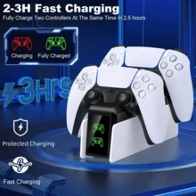 P5 5-Pair Fast Charging Controller Charging Station LED Indicator PS-5 Game Controller Charging Dock - 白色 - 查看 2