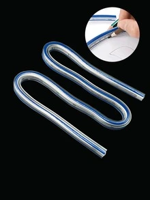 Pita Ukur Fleksibel Ular 20 Inci/50cm, Skala Ganda Metrik/Imperial, Fleksibel dan Dapat Ditekuk untuk Menyesuaikan Lekukan, Cocok untuk Mengukur Garis Leher, Lubang Lengan, Pinggang, dan Bagian Lainnya, Ideal untuk Pembuatan Pola Pakaian, Pembuatan Kain, Pengambilan Sampel Kulit, Aksesori Pembuatan Pola yang Praktis - Penggaris fleksibel berbentuk ular - View 4