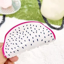 1 pieza Pinza para el cabello de mujer con diseño lindo de fruta del dragón, pinza antideslizante para coleta, sin daño al cabello, sin presión en el cabello, pinza para moño en la parte posterior de la cabeza, accesorio para el cabello con diseño de fruta fresca - Multicolor - Ver 8