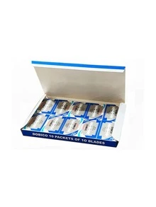 100pcs Stainless Steel Razor Blades, Manual Razor Blades, Vintage Razor Blades, Double-Edge Men's Razor Blades, Suitable For Home, Salon - Razor Blades - View 7