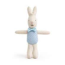 13cm Cute Linen Rabbit Plush Doll 1pc, Plaid Bowtie Rabbit Stuffed Doll, Children's Day Birthday Gift, Perfect Dollhouse Decoration And Accessory - Multicolor - View 18