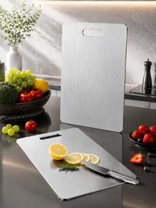 Premium Stainless Steel Cutting Board - Double-Sided Design, Stainless Steel Material, Suitable For Kitchen And Restaurant - Multicolor - View 15