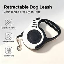 Pet Leash Automatic Retractable Outdoor Dog Leash With Bone Printing Traction Device For Small And Medium-Sized Dogs Walking Dogs To Prevent Getting Lost - Multicolor - View 1