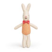 13cm Cute Linen Rabbit Plush Doll 1pc, Plaid Bowtie Rabbit Stuffed Doll, Children's Day Birthday Gift, Perfect Dollhouse Decoration And Accessory - Multicolor - View 14