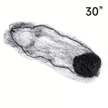 AliLeader 100 Pcs, Hair Net , 12/18/24/30/36/40/46 Inches Hair Nets Elasticity Invisible Elastic Mesh For Food Service, Ballet Bun, Sleeping, Women And Wig, Halloween - View 12