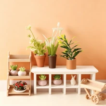 1 pièce Modèle de plante fleur, paysage miniature décoratif, bonsaï mini, jouet alimentaire, plante verte 12 points, bonsaï mini, maison de poupée, jardin DIY, paysage miniature, ornement de fête, mini plante, décoration de bureau - Plante en pot ABC - Voir 1