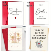 2pcs Elegant Wedding Anniversary Cards, Wedding Anniversary Cards For Husband/Wife, Wedding Anniversary Cards For Wife, Wedding Anniversary Cards For Husband - Sets - View 6