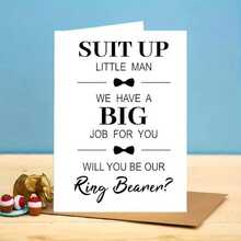 1件裝 婚禮求婚卡片「妳願意成為我的戒指持有者嗎?」附信封禮品卡 - 套裝 - 查看 6