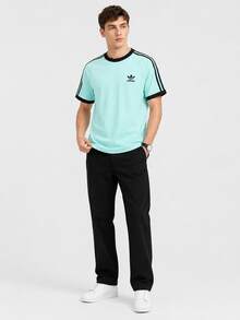 adidas originals adicolor 系列 Logo標誌條紋圓領套頭短袖T卹 - 藍色 - 查看 11