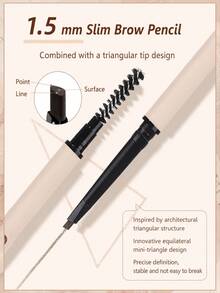 NOVO Ultra-Fine Triangle Eyebrow Pencil, Waterproof And Sweat-Resistant, Long-Lasting And Smudge-Proof, Natural Brow Color, Creates Realistic Hair-Like Brow Effect, Suitable For Beginners - 02#Dream Brown - View 9