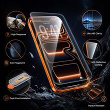 CASECOPS 3片裝超高清鋼化玻璃螢幕保護貼，附無塵安裝托盤，相容 17 Pro Max/17 Pro/17 Air/17/17e、16 Plus/16 Pro Max/16 Pro/16e/16、15 Plus/15 Pro Max/15 Pro/15、14 Pro Max/14/14 Plus/14 Pro、13/13 Pro/13 Pro Max、12/11/X 系列，9H 硬度，99.9% 透明度，全螢幕覆蓋 2.5D 弧邊，防指紋防油，無氣泡，耐刮保護玻璃 - 3件 - 查看 3