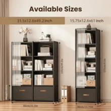 5-Layer Double Column Portable Wardrobe Cabinet With Translucent Dust Cover, Easy Assembly Space Saving Storage Shelf For Clothes Books Sundries - Black Double-row 5-tier Wardrobe - View 5
