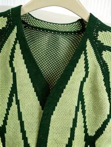 Butterfly Cape Knit Cardigan, Colorblock Crochet Design, Loose Batwing Sleeves, Spring/Autumn Vibe Outerwear Sweater Jacket Fall - Multi-color 9 - View 4