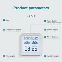 Smart Thermometer Hygrometer Tuya WiFi Temperature Humidity Sensor APP Remote Control Via SmartLife For Smart Home Backlight Supported Work With Home Alexa - View 8