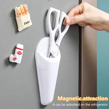 1 buah Rak Penyimpanan Gunting Magnetik - Rak Penyimpanan Plastik Magnetik, Rak Alat Dapur Hemat Ruang, Cocok untuk Gunting, Peralatan Makan, dan Dekorasi Kulkas Anda, Desain Sederhana, Konstruksi Tahan Lama, Penting untuk Penggunaan di Rumah - MultiWarna - View 2