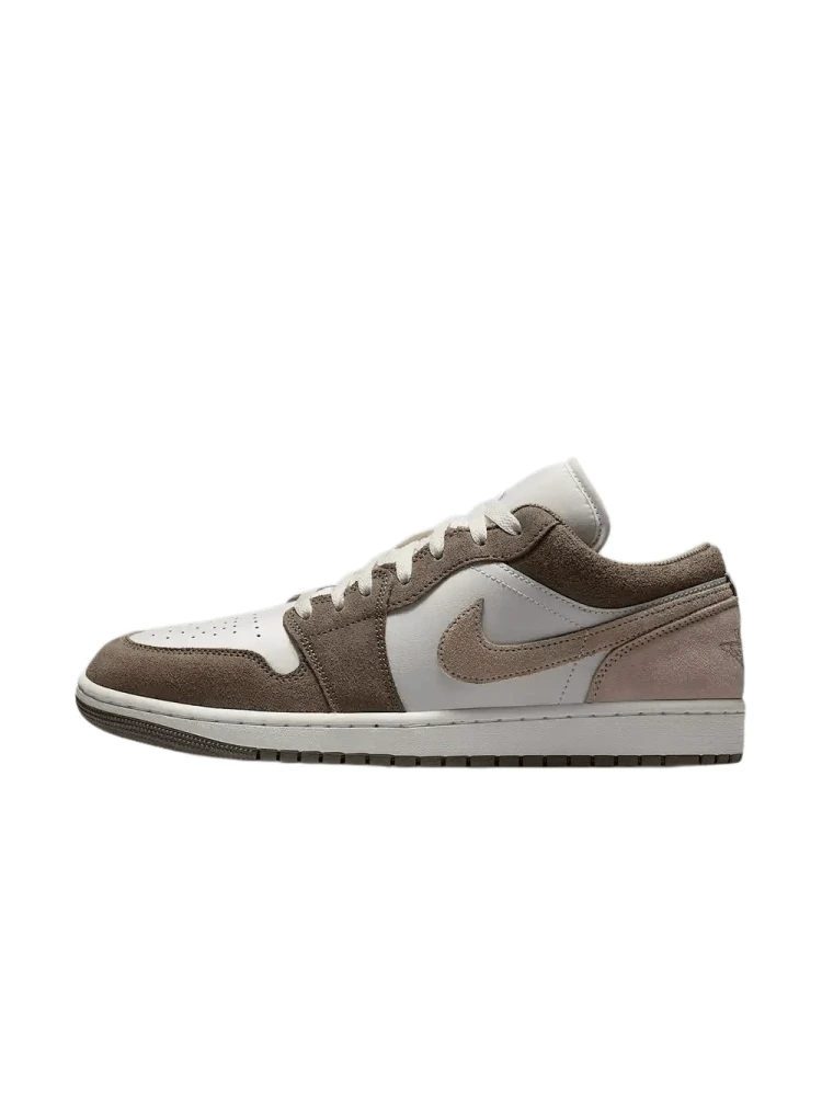 Nike AIR JORDAN 1 Retro Casual Sports Training Men's Basketball Shoes - White/Tan - View 1