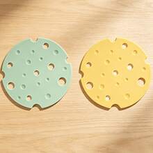 1PC Cream-Style Heat-Resistant Platinum Silicone Mat; Suitable For Use With Clay Pots, Frying Pans, Teapots, And Various Types Of Cookware-A Cute, Soft, And Practical Kitchen Accessory For Home Cooking And Dining. - Multicolor - View 9