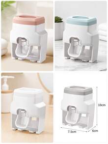 Creative Wall-Mounted Automatic Toothpaste Dispenser Bathroom Accessories Set Waterproof Slouchy Toothpaste Squeezer Toothbrush Holder - A - View 6