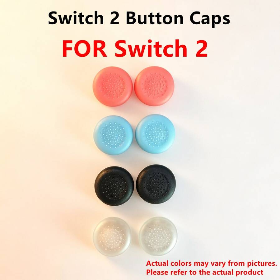 8 Button Protection Caps, Game Joystick Caps, Controller Wear-Resistant Joystick Cover, TPU Material, Compatible With Switch Joy Con2 Left And Right Controllers, NS2PRO Controller, Anti Slip, Dustproof, Sweat Proof, Better Protecting Game Controllers - View 1