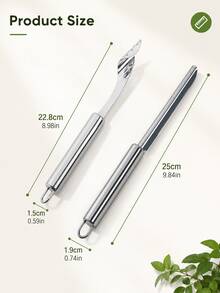 1/2件不鏽鋼蔬菜挖芯器，家用廚房水果蔬菜挖芯工具，適用於櫻桃、梨、椰棗、櫛瓜、辣椒 - 彩色 - 查看 5