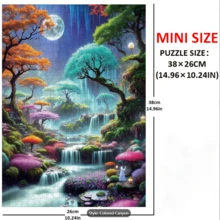 1 盒建筑景观图案 1000 块拼图，50 * 70 厘米/19.7 * 27.6 英寸，拼图工艺品，马赛克装饰墙艺术，适合初学者，大型艺术装饰，适用于家庭、客厅、办公室装饰、母亲节、新年、复活节礼物 - 彩色 - 查看 23