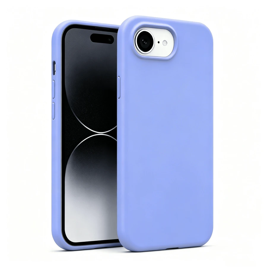 防震液態矽膠手機殼,適用於 iPhone 17E 17 Pro Max 16 15 14 13 12 Mini 11,柔軟防刮微纖維內襯, 8 Plus 7 6s 軟殼 - 紫色 - 查看 1