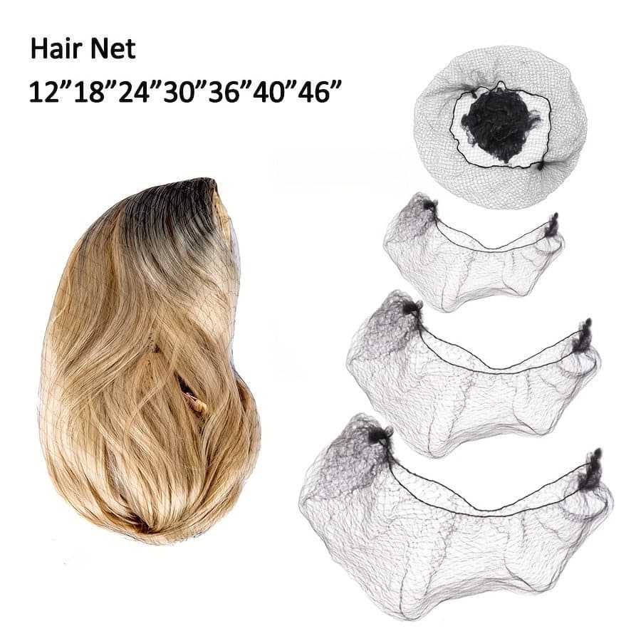 AliLeader 100 Pcs, Hair Net , 12/18/24/30/36/40/46 Inches Hair Nets Elasticity Invisible Elastic Mesh For Food Service, Ballet Bun, Sleeping, Women And Wig, Halloween - View 1